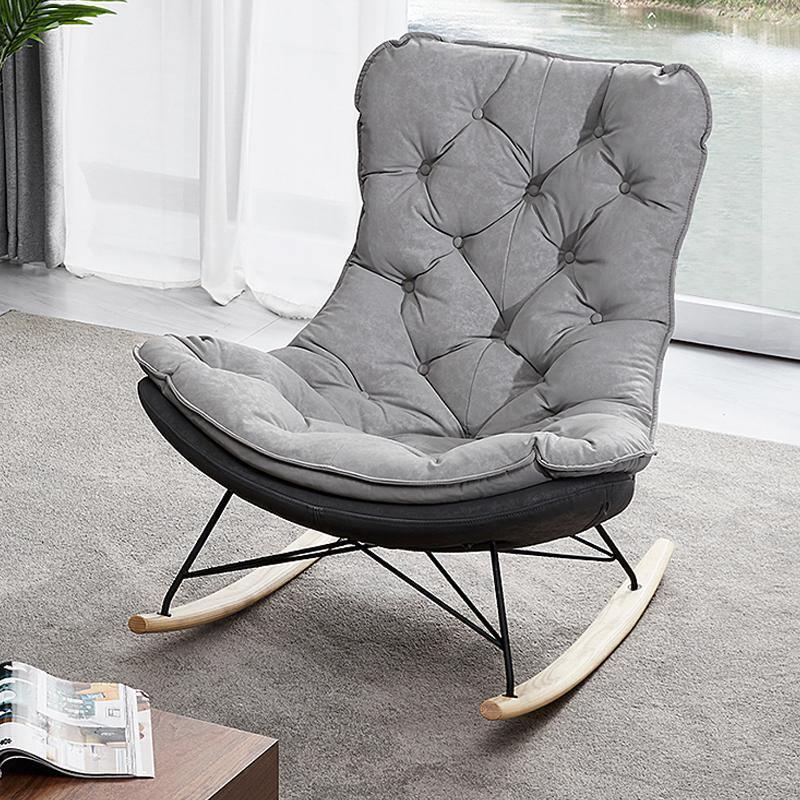 Phoebe Rocking Chair, Suede - Miola