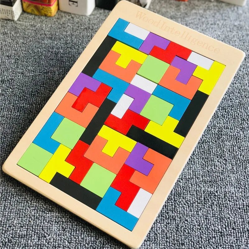 Puzzles Toddler(3 6years) Color Block Wood Toys - Miola