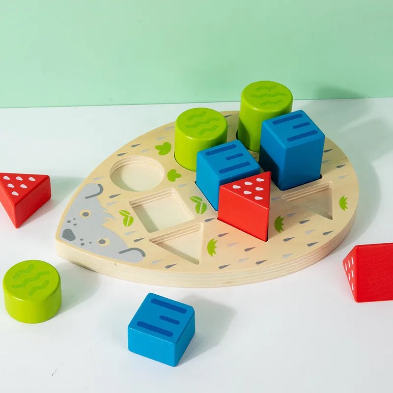 Wooden Fun Matching Beads Color Pairing Classification Cognitive Bowl Spoon Trai - Miola