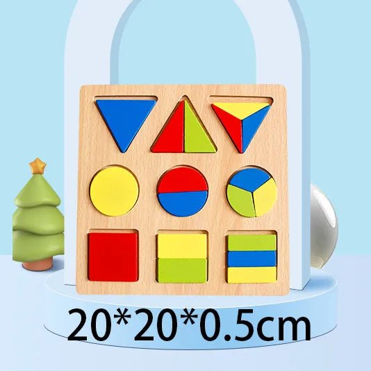 Wooden Colorful Alphabet Number Cognitive Matching Puzzle Kids Toys - Miola