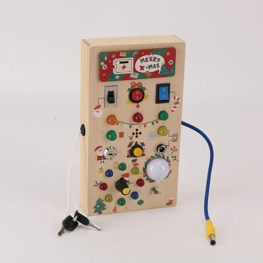 Popular Children's Early Education Wooden Led Light Socket Switch Busy Board Toy - Miola
