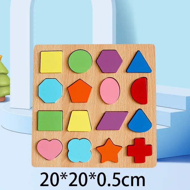 Wooden Colorful Alphabet Number Cognitive Matching Puzzle Kids Toys - Miola