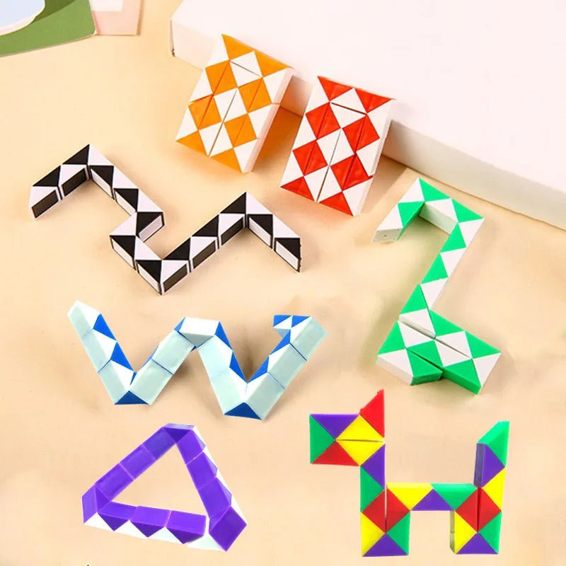 Fashion Children's Educational Transformation Magic Snake Folding Cube Capsule T - Miola