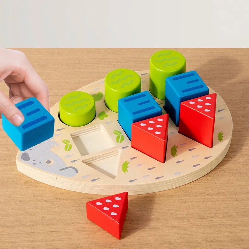 Wooden Fun Matching Beads Color Pairing Classification Cognitive Bowl Spoon Trai - Miola