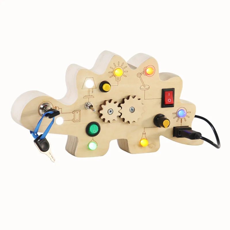 Popular Children's Early Education Wooden Led Light Socket Switch Busy Board Toy - Miola
