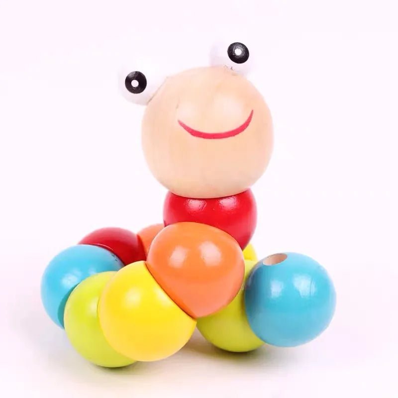 Educational Wooden Colorful Twisty Worm Model Diy Simulation Toy for Children Pr - Miola
