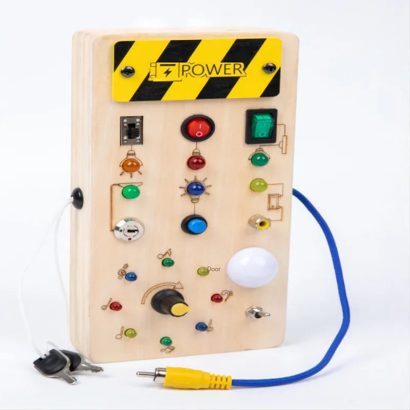 Popular Children's Early Education Wooden Led Light Socket Switch Busy Board Toy - Miola
