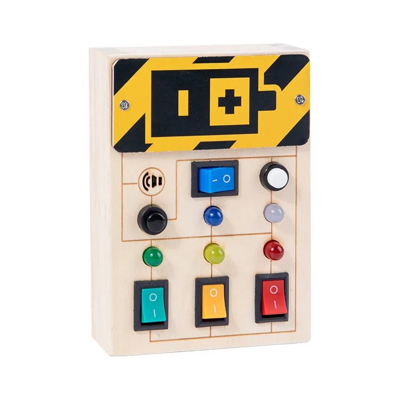 Popular Children's Early Education Wooden Led Light Socket Switch Busy Board Toy - Miola