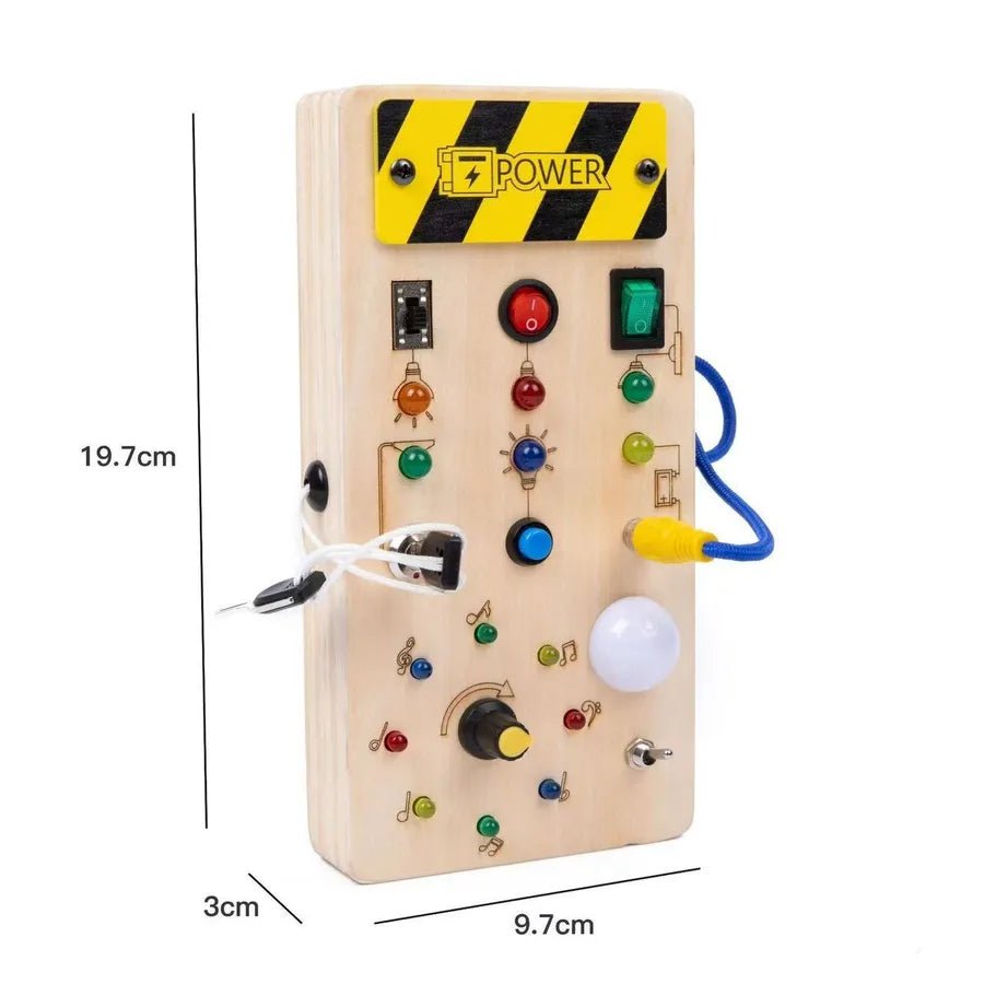 Popular Children's Early Education Wooden Led Light Socket Switch Busy Board Toy - Miola