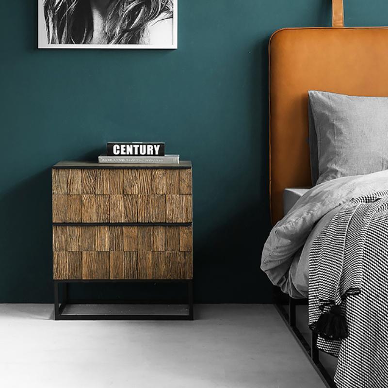Pine Bedside Table, Oak - Miola