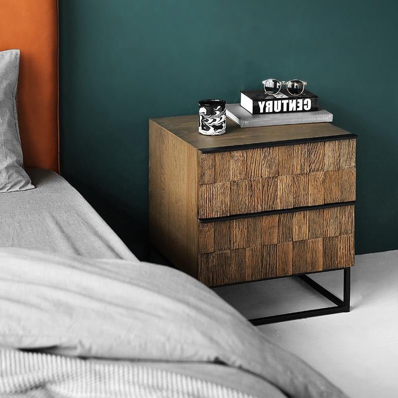 Pine Bedside Table, Oak - Miola