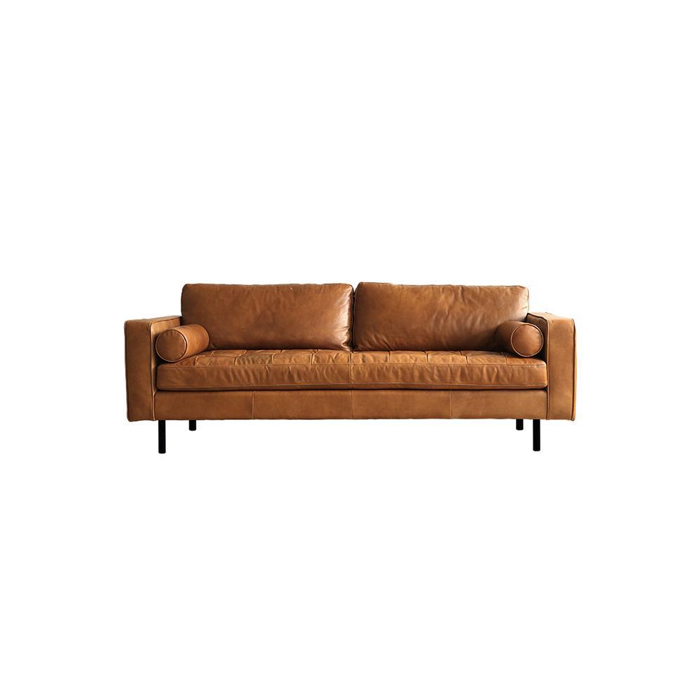 Porto Three Seater Sofa, Real Leather - Miola