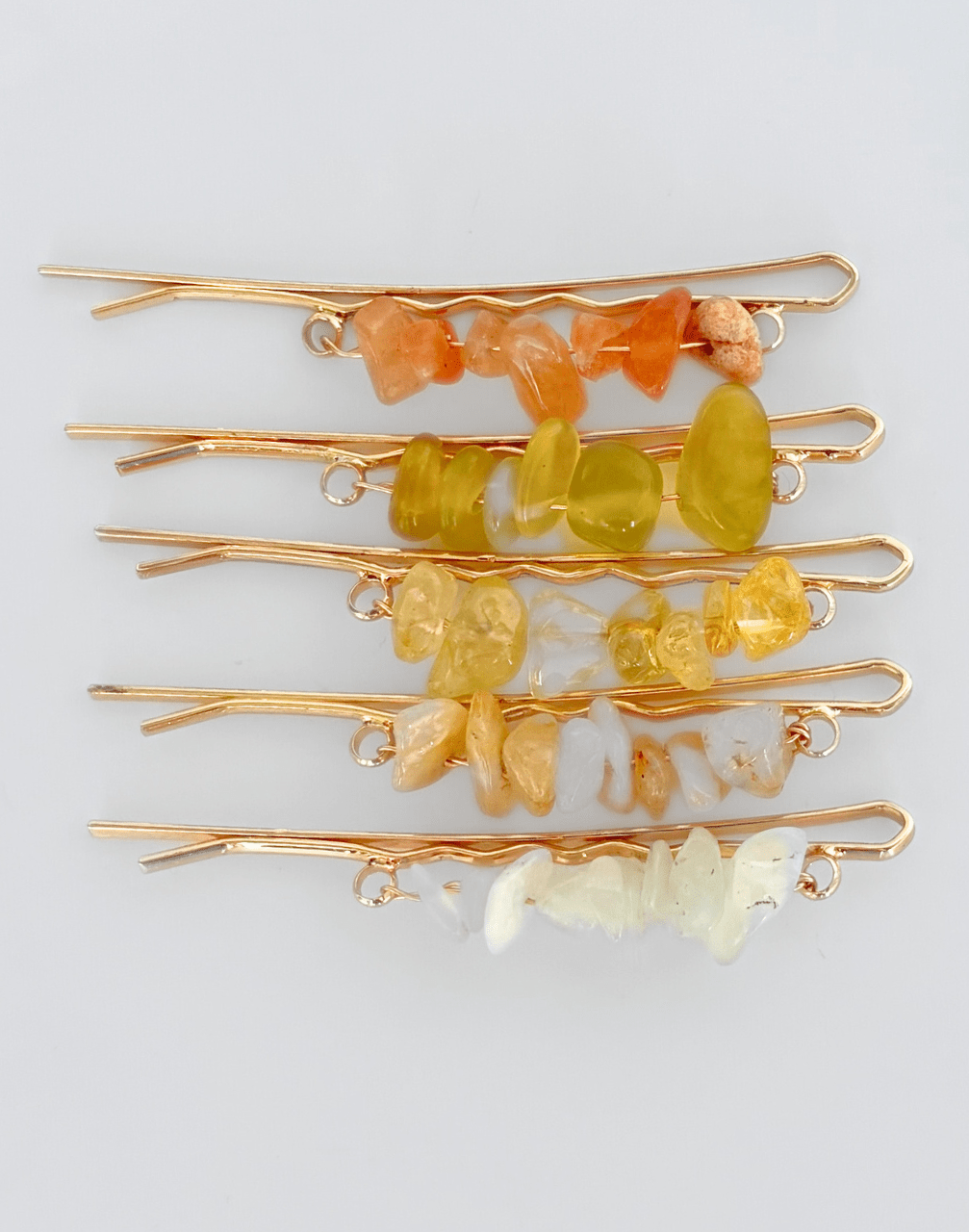 Stone Pins/ Red / Hair Pins - Miola