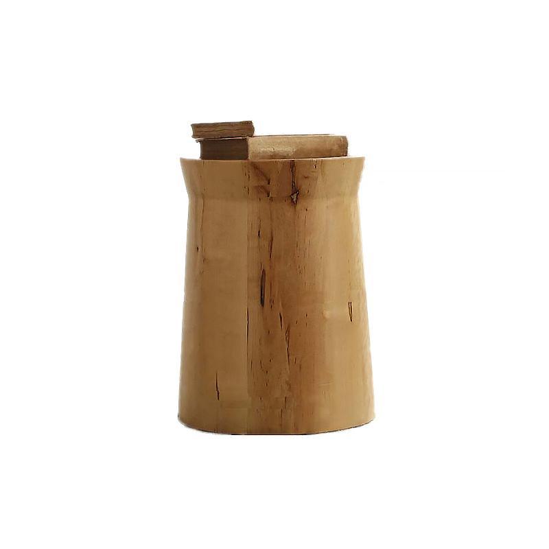 R16 Round Wooden Side Table, Oak - Miola