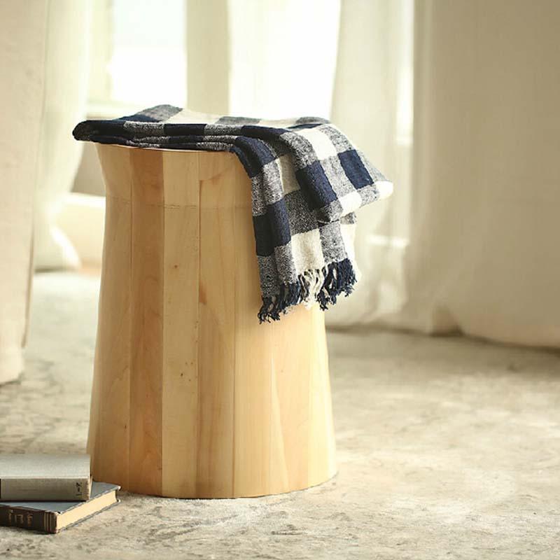 R16 Round Wooden Side Table, Oak - Miola