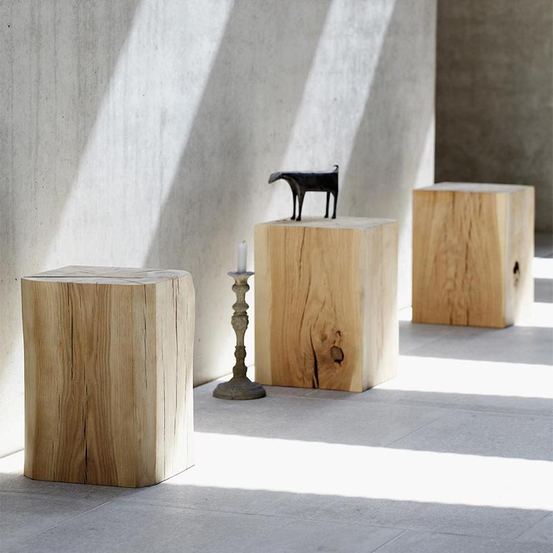 R56 Square Side Table, Solid Wood, Oak - Miola