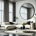 Extra Large Round Black Mirror - Miola