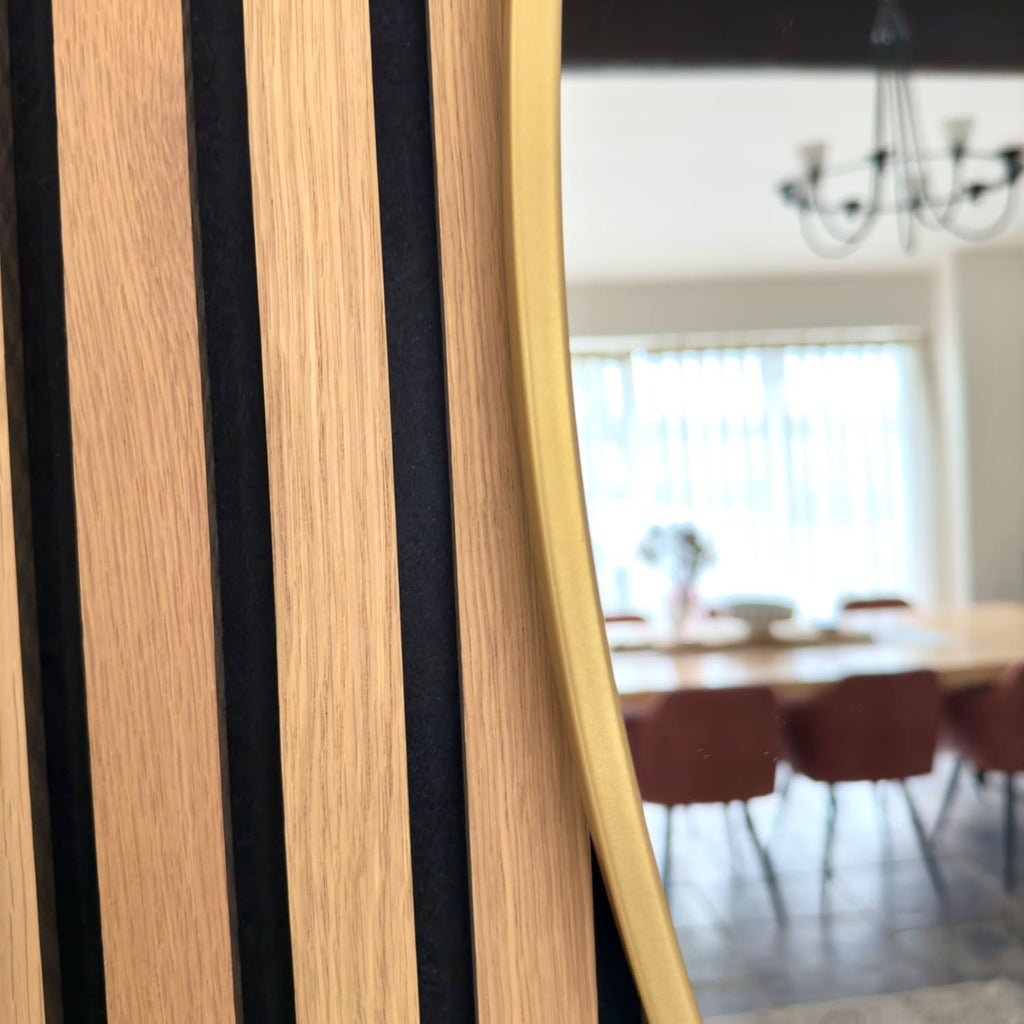 Extra Large Round Gold Metal Mirror