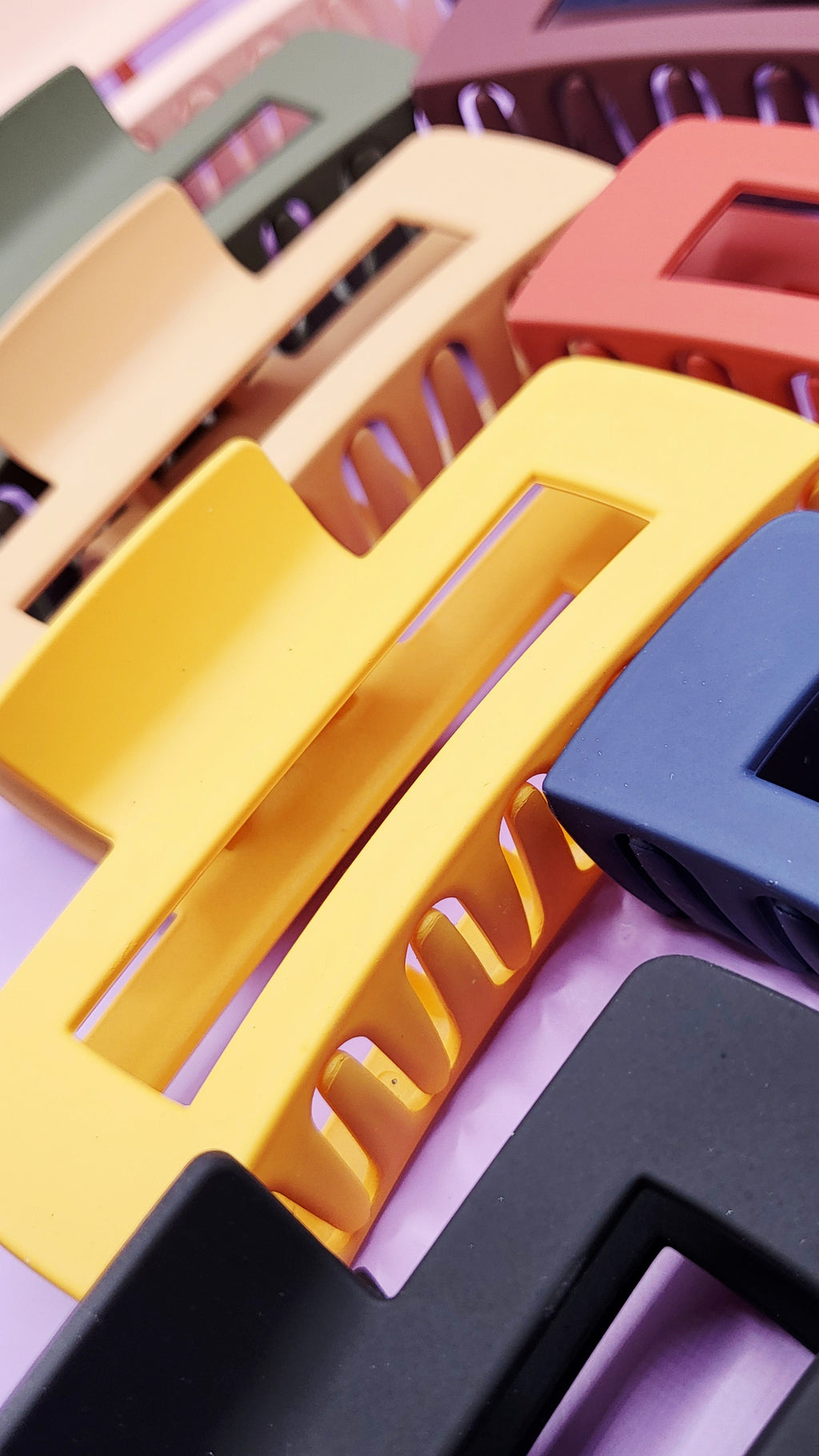 Bold Block Colour Hair Clamps Pack of 12