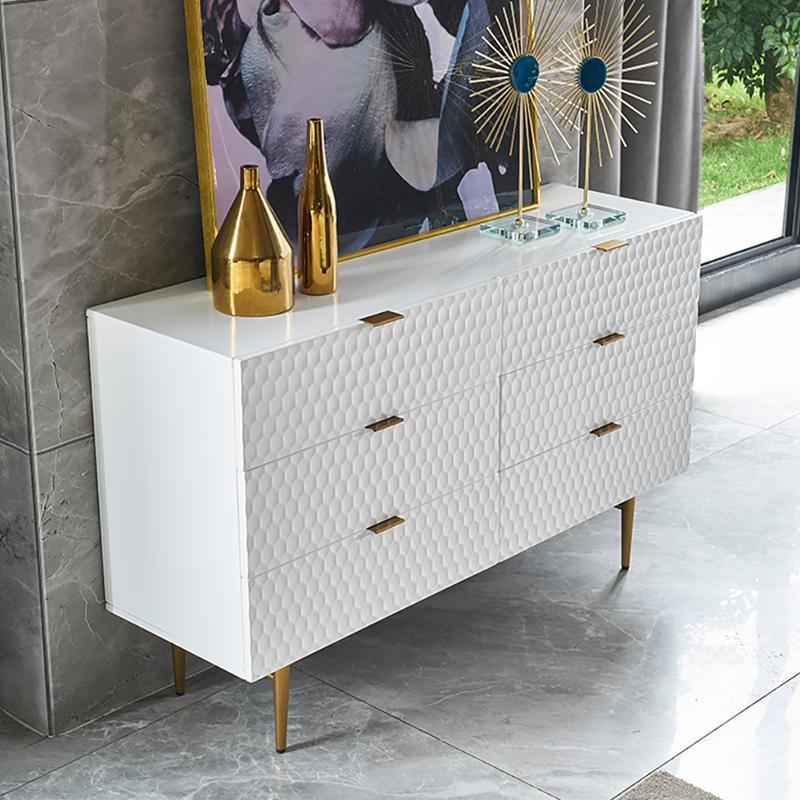 Rutland Sideboard, Gold & White - Miola