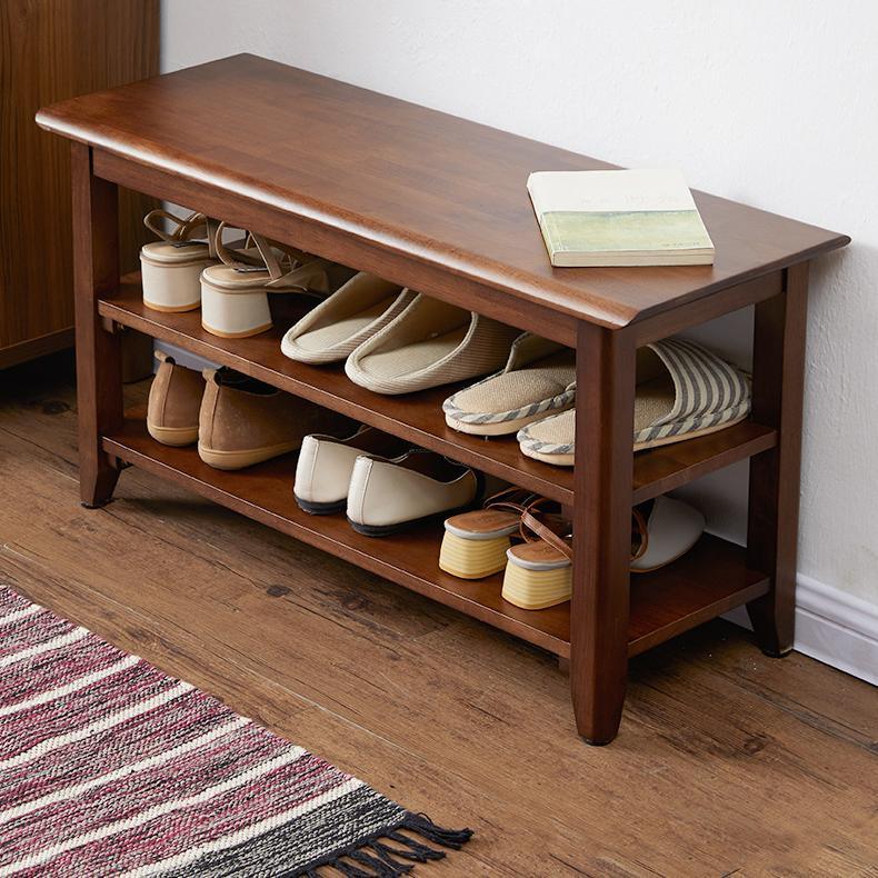 S1412 Shoe Storage Bench, Oak - Miola