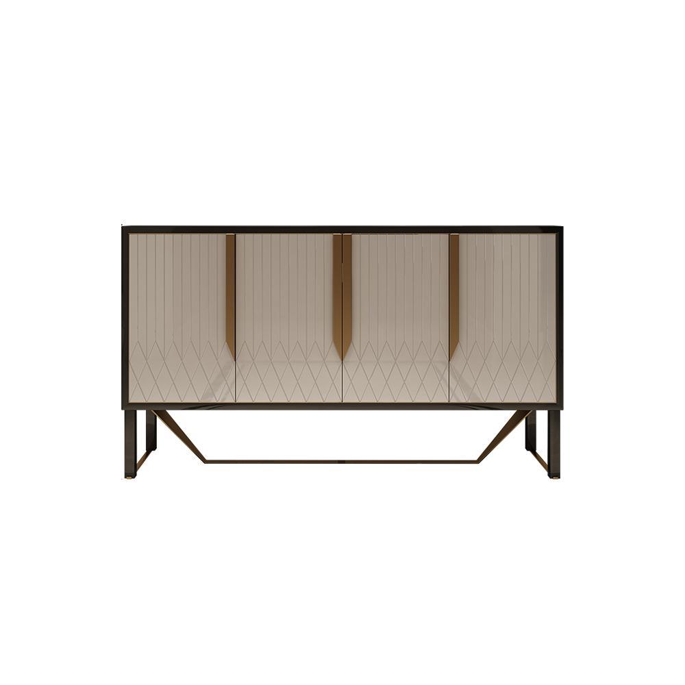 S912 Sideboard, Khaki & Gold - Miola