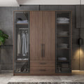 Sanders Wardrobe, Wooden & Black - Miola