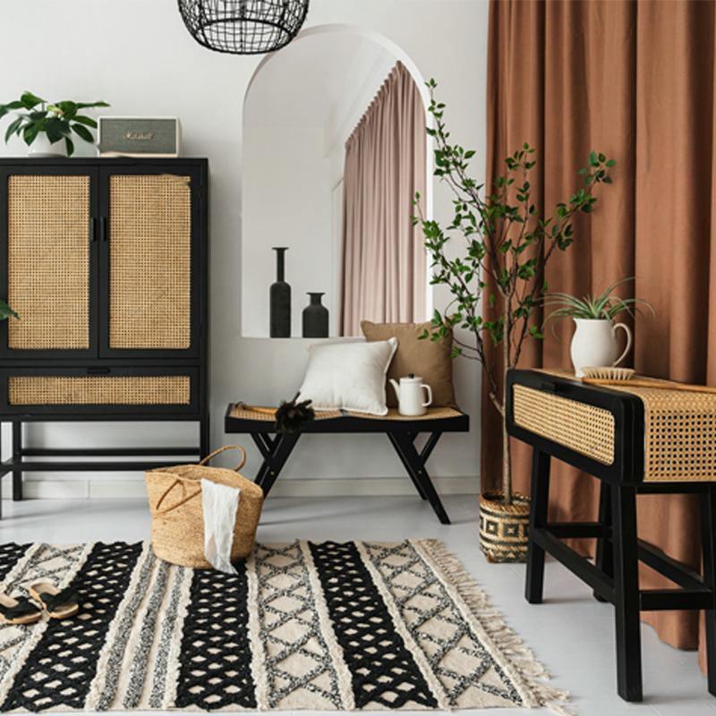Saul Rattan Side Table, Bedside Table - Miola