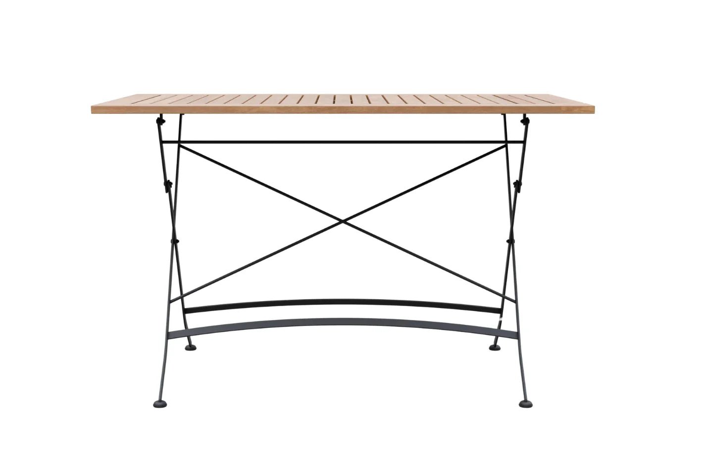 Sicily 4 Seater Teak and Wrought Iron Rectangular 120cm Garden Dining Set - Miola