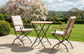 Sicily 2 Seater Teak and Wrought Iron Round Garden Dining Set - Miola