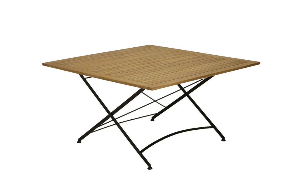Sicily 8 Seater Teak and Wrought Iron Square 140cm Garden Dining Set - Miola