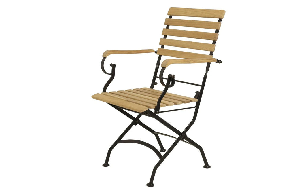 Sicily 8 Seater Teak and Wrought Iron Square 140cm Garden Dining Set - Miola