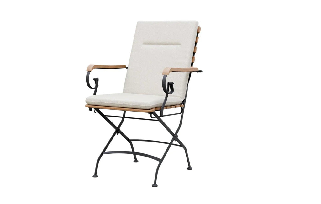 Sicily 4 Seater Teak and Wrought Iron Rectangular 120cm Garden Dining Set - Miola