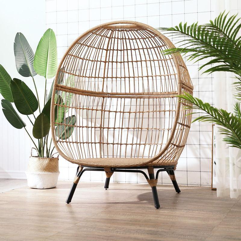 Simera Rattan Garden Ball Chair with Stand, Indoor/ Outdoor Furniture - Miola