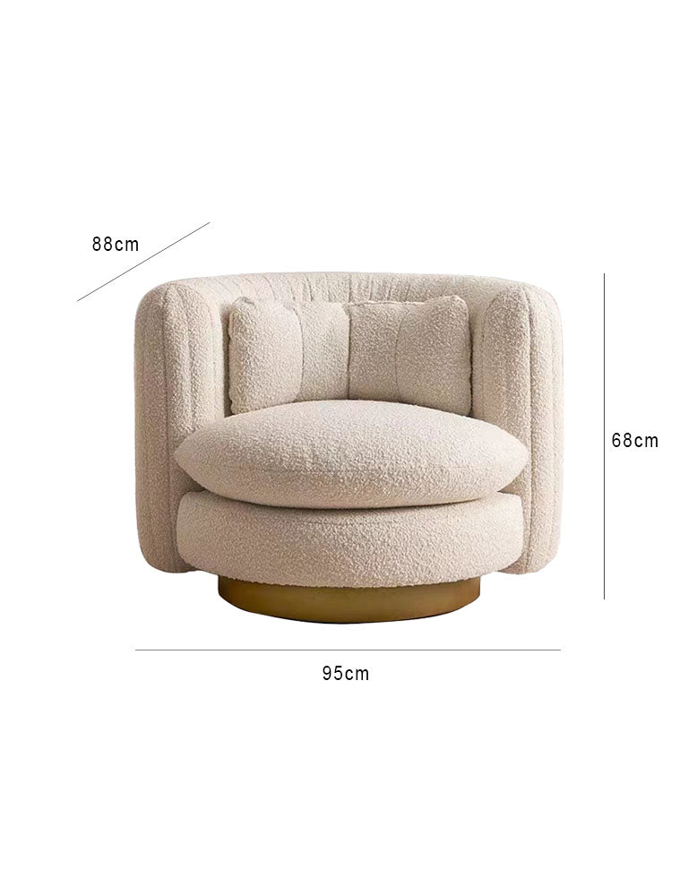 Nova Swivel Armchair, Boucle - Miola