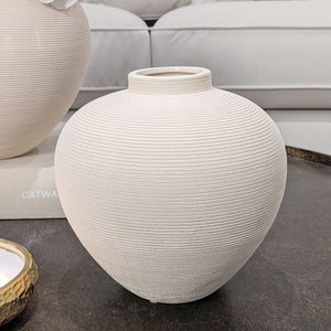 Stone Ceramic Neutral Vase