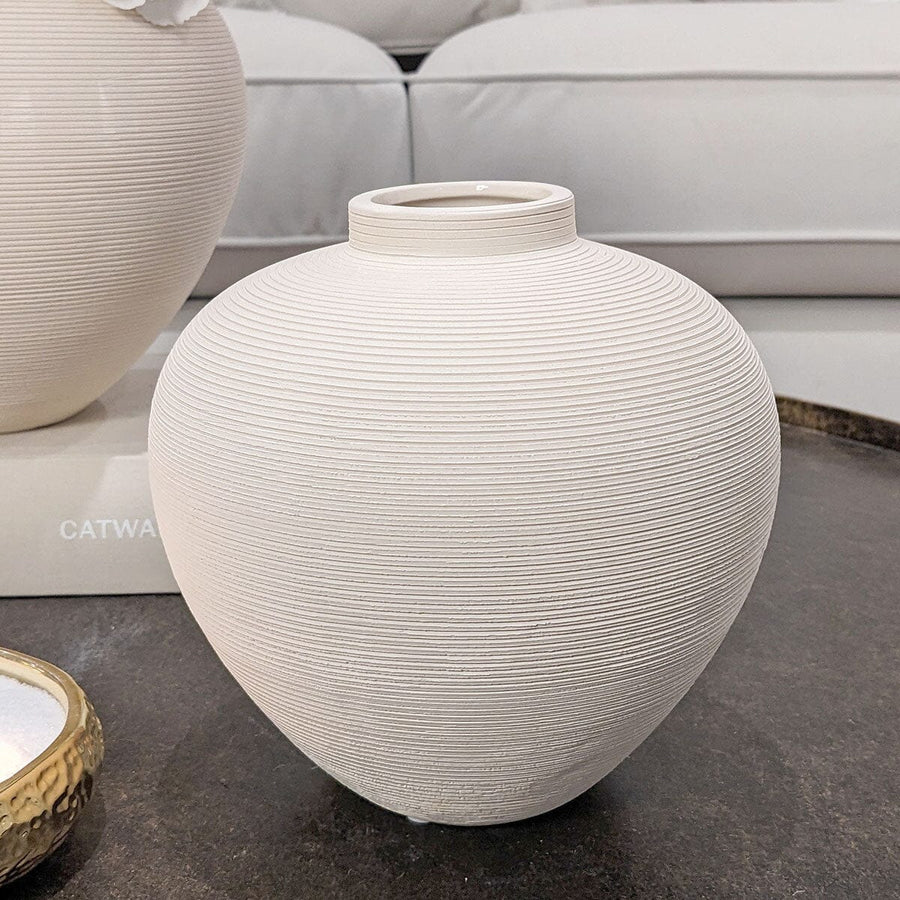 Stone Ceramic Neutral Vase