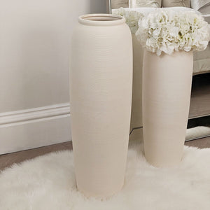 XL Floor Standing Stone Ceramic Neutral Vase