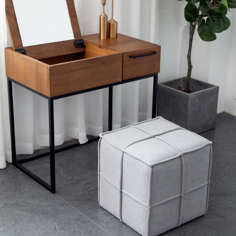 Square Stool, Yellow - Miola