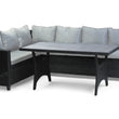 Load image into Gallery viewer, 6 Seater Black Rattan Corner Garden Dining and Lounge Set
