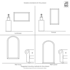 Large Gold Metal Rectangle Mirror