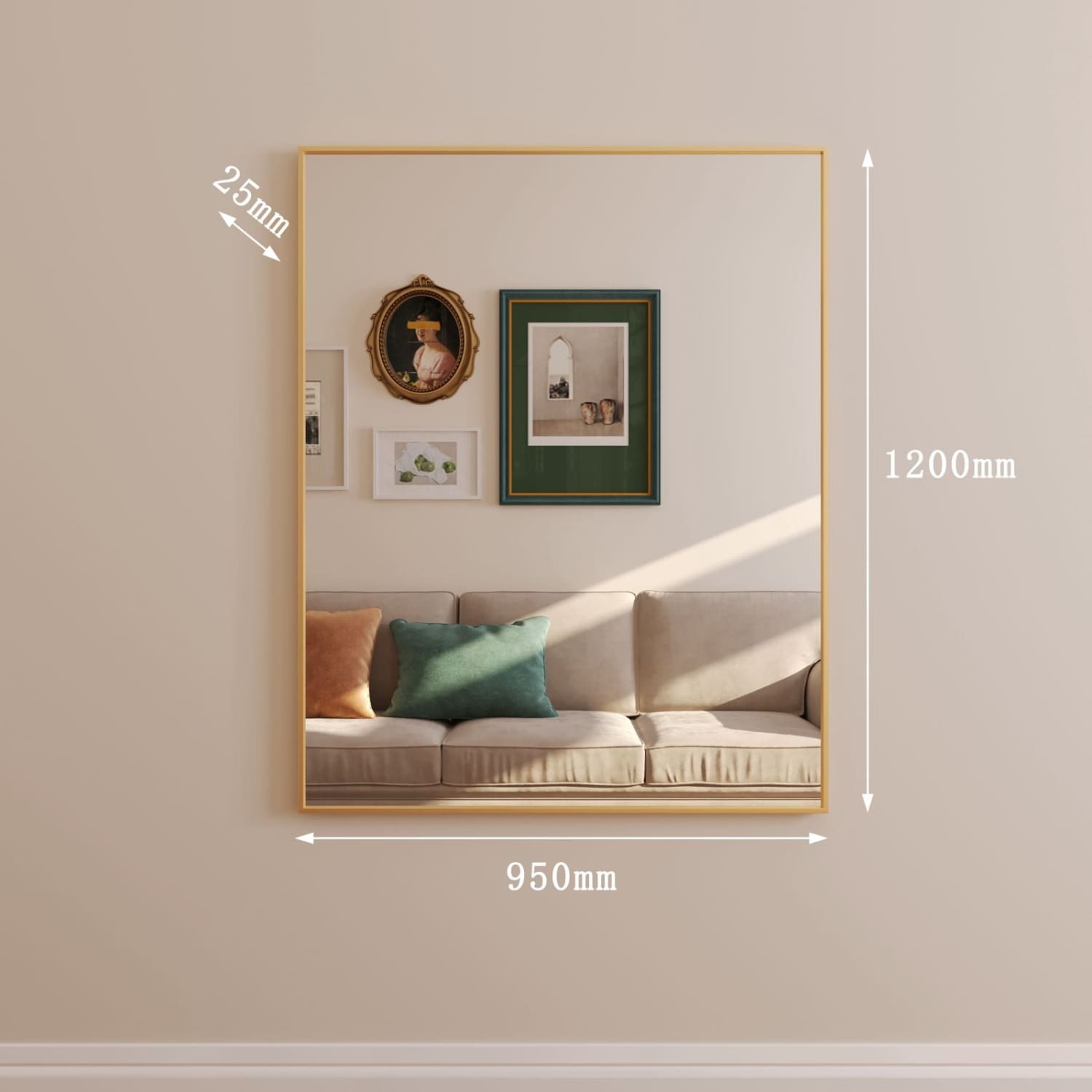 Gold Rectangle Mirror