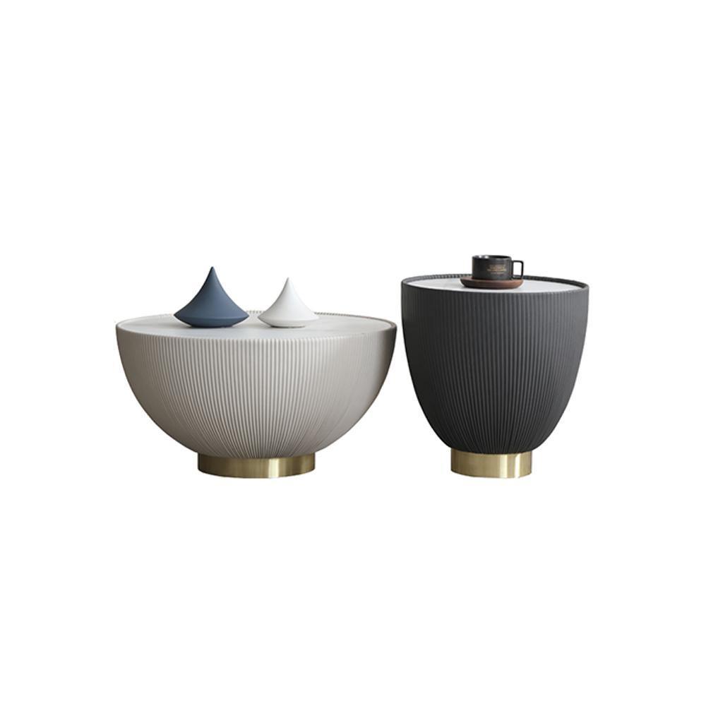 Theo Coffee Table Set, Black And White - Miola