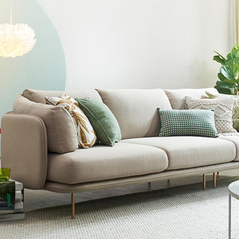 U182 Two Seater, Three Seater, Modular Sofa, Off - White Cotton Linen - Miola