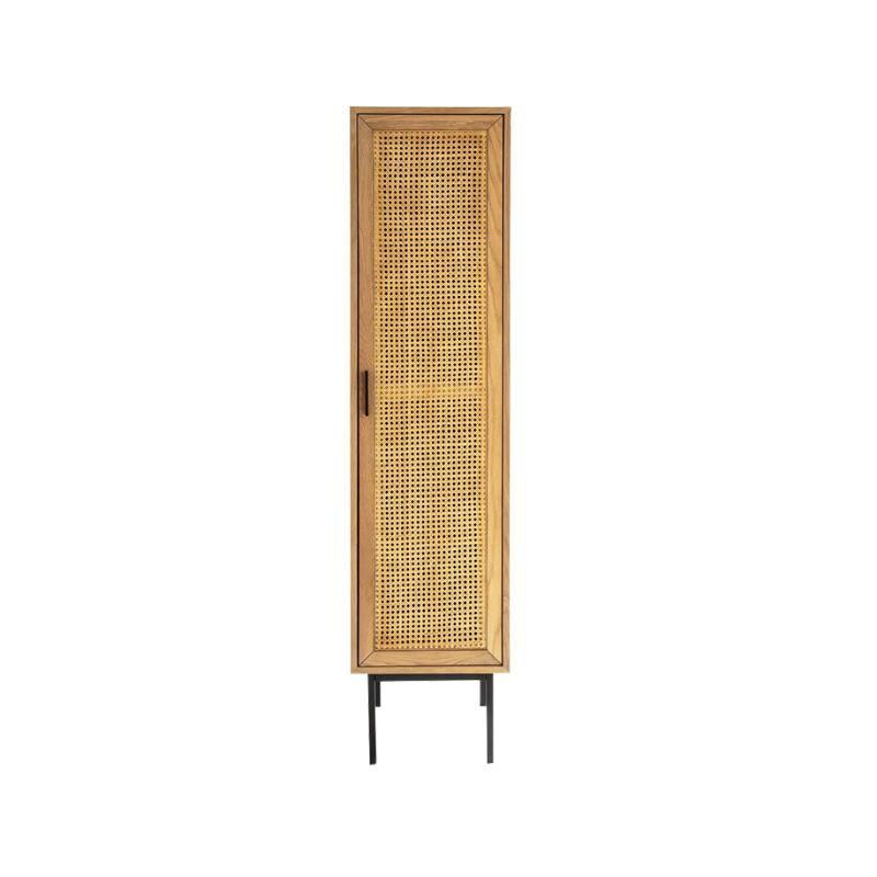Uno G4 Single Rattan Wardrobe, Oak - Miola