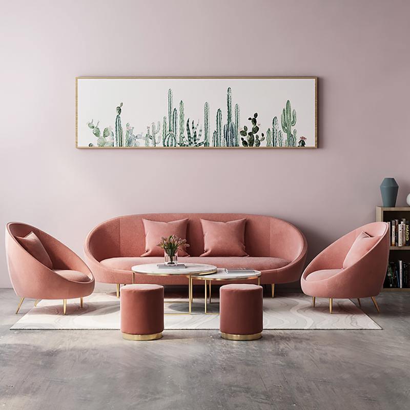 Valeria Footstool, Velvet - Miola