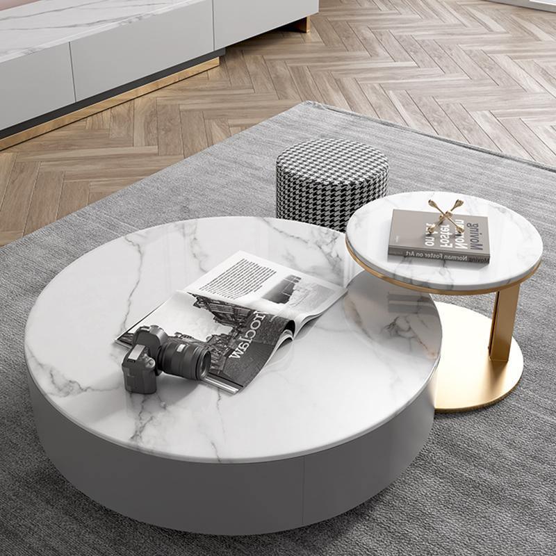 Valles Nesting Coffee Table Set, Sintered Stone - Miola