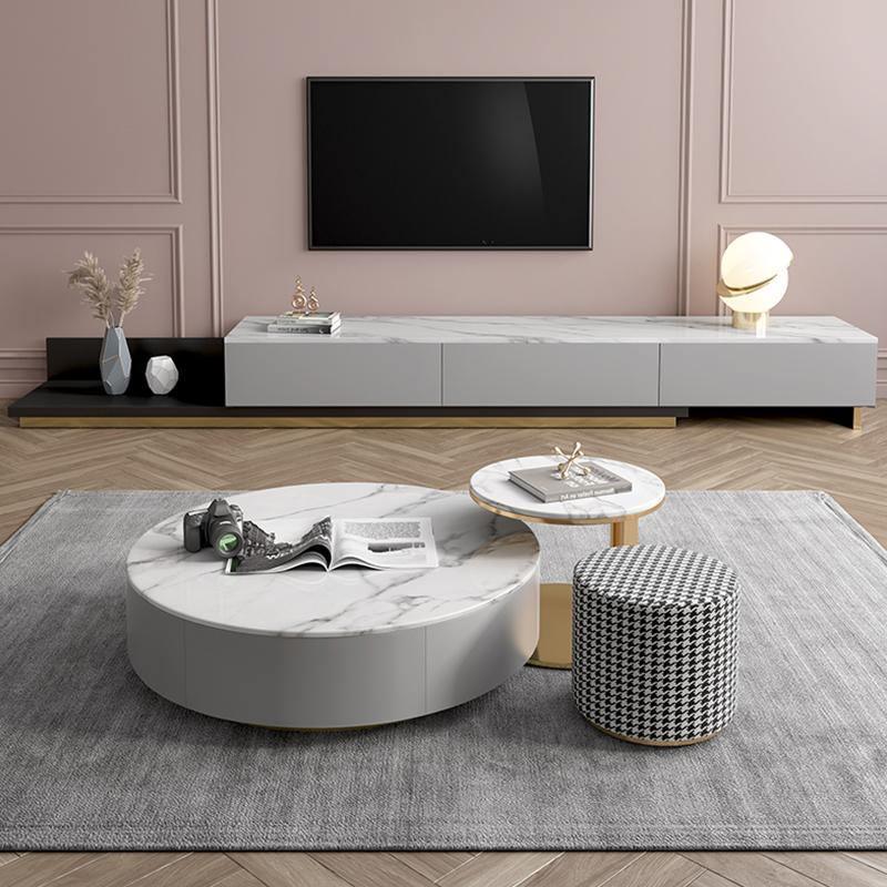 Valles Nesting Coffee Table Set, Sintered Stone - Miola