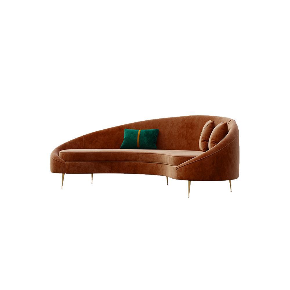 Verano Three Seater Sofa, Red Velvet - Miola