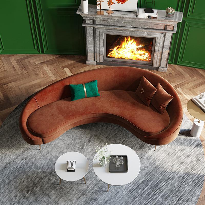 Verano Three Seater Sofa, Red Velvet - Miola